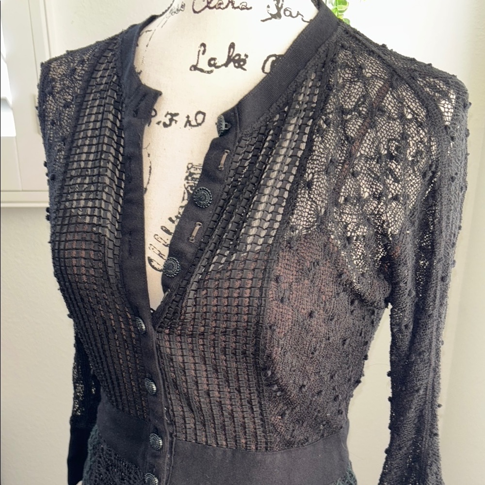 Showstopper Elegant Black Lace Button-Up & hook dress
